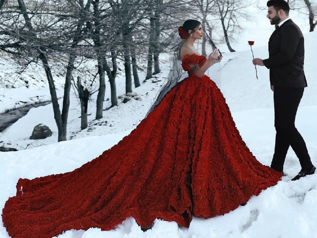 red party dress - 50 مدل لباس مجلسی قرمز شیک و لاکچری ترند 2024