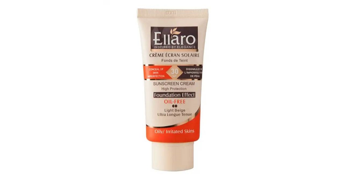 کرم ضد آفتاب رنگی SPF30 الارو Ellaro سری Foundation Effect